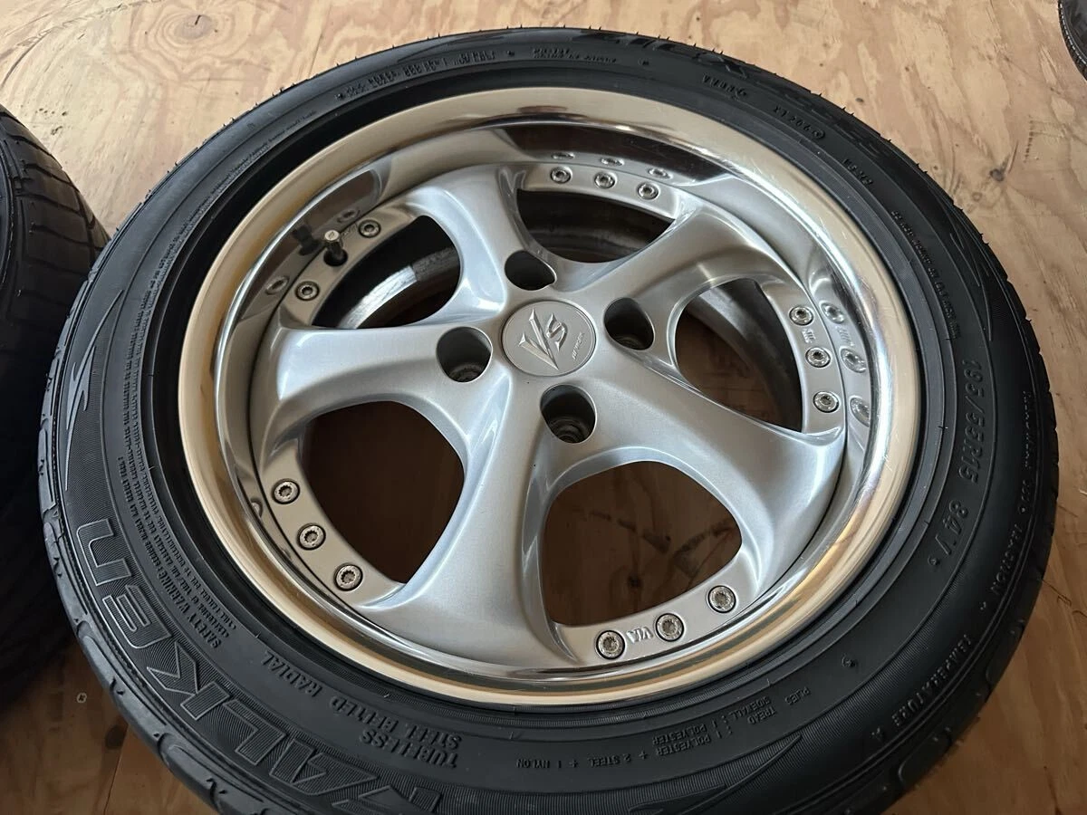 JDM WORK VS-KF 15-inch 6.5j+32 PCD100 4H JDM work vskf 4-book set rare No Tires - Image 5