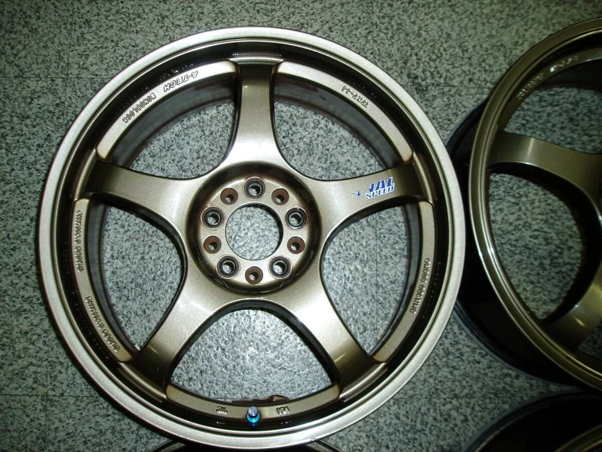 JDM Final Speed Mono Rock 7J17 OFF+48 5H100 Bronze 4Book Used TE37/S No Tires - Image 2