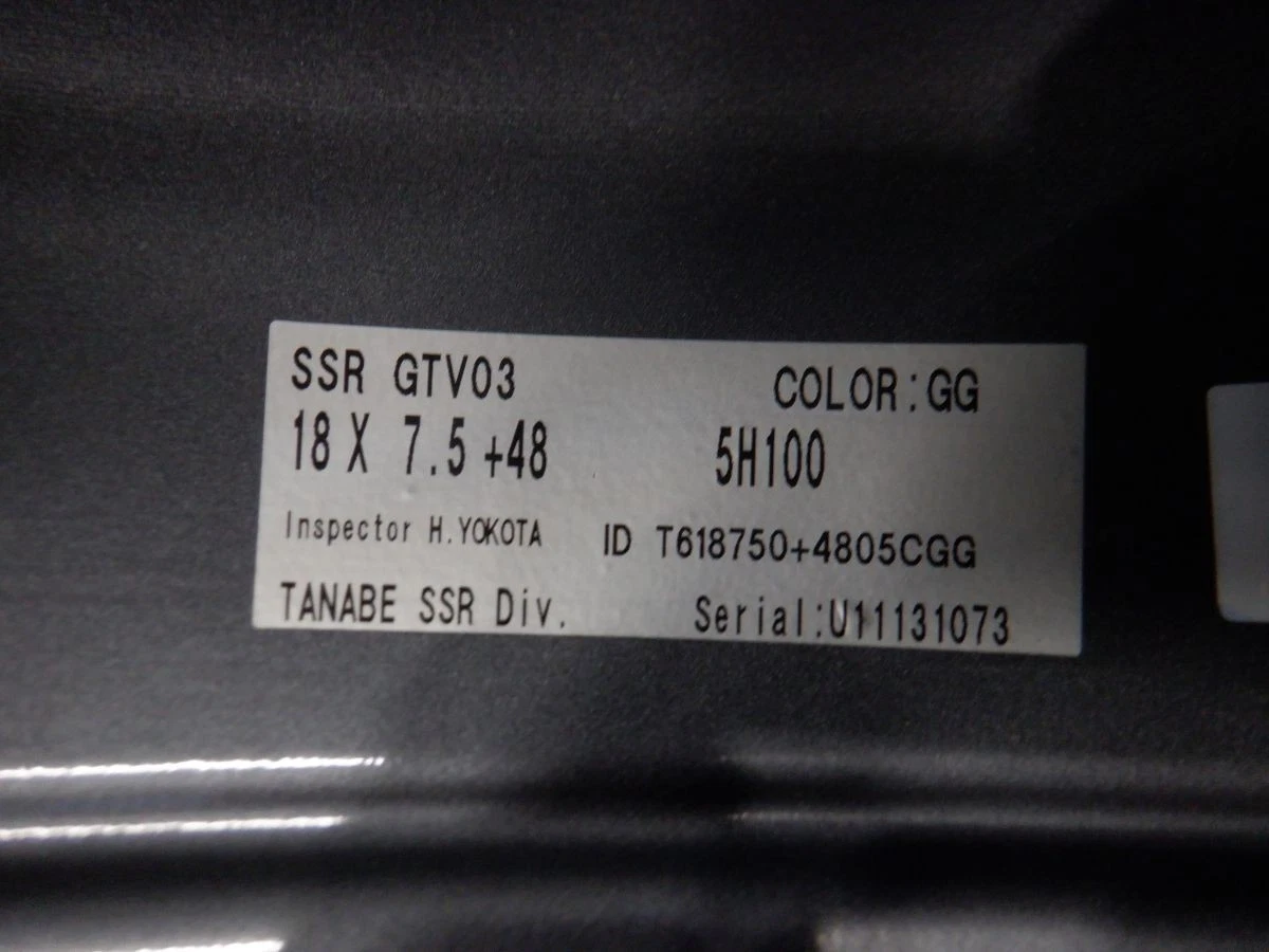 JDM K-Natsu Superb SSR GTV03 2018 5H100 7.5J+48 24-year-old Superbly F No Tires - Image 10