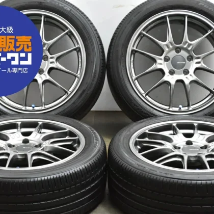 JDM Used ENKEI 4-Book Set 187.5J x 18 +48 PCD 114.3 215/50R18 92V with No Tires