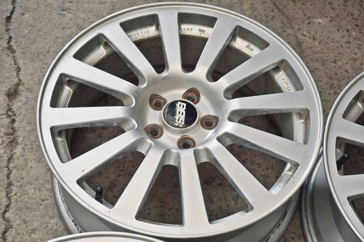 JDM Forged lightweight Subaru genuine option BBS RV722 17in 7J +48 PCD No Tires - Image 2