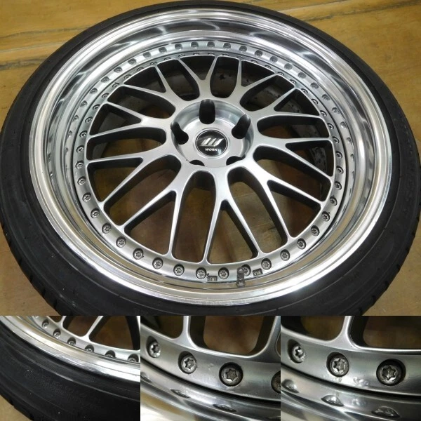 JDM WORK Zistance W10M 4Wheels no tires 21x9-7 10+12 5x120 - Image 4