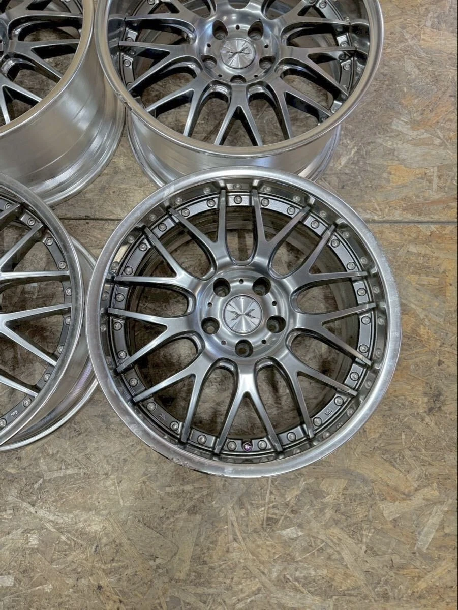 JDM Rare WEDS Maverick 709M 188.5J+24 9.5J+30 PCD114.3 5-hole 5H deep No Tires - Image 5