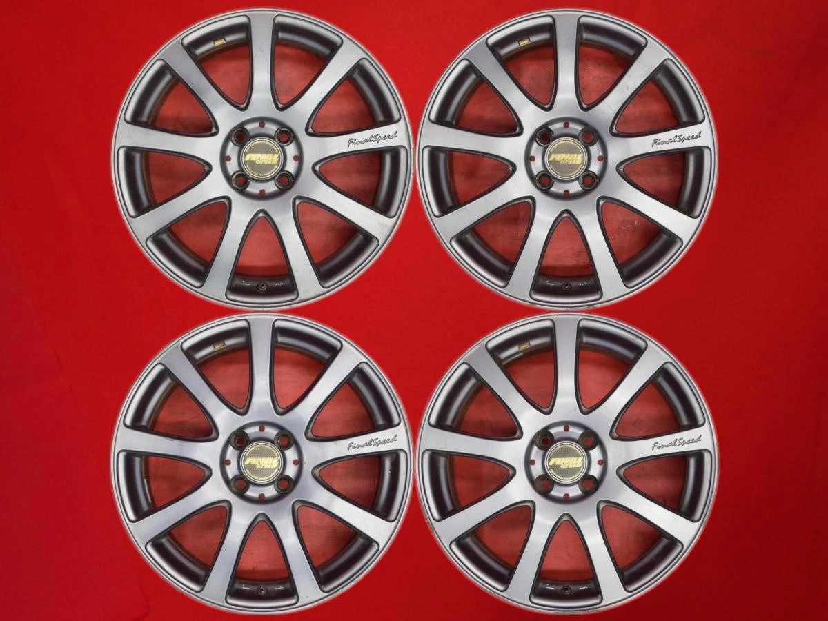 JDM Set of 4 Final Speed Faber9 Aluminum Wheels Used 177J +33 offset No Tires