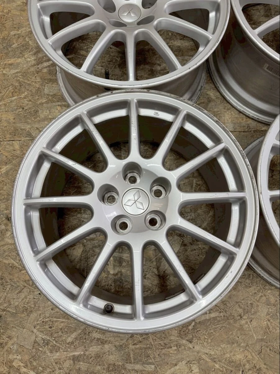 JDM Rare Mitsubishi Genuine ENKEI CZ4A Lancer Evolution 10 Wheels 188. No Tires - Image 2