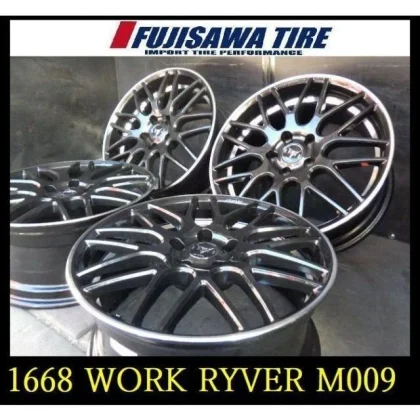 JDM 1668 WORK RYVER M009 Wheels 18x8J 5x114.3mm +42mm offset 4-wheel d No Tires