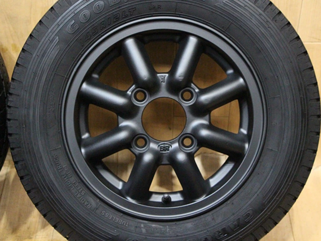 JDM C87 Rare Black Racing BR Black Racing 12X4.5J+45 PCD110 145R12 6PR No Tires - Image 3
