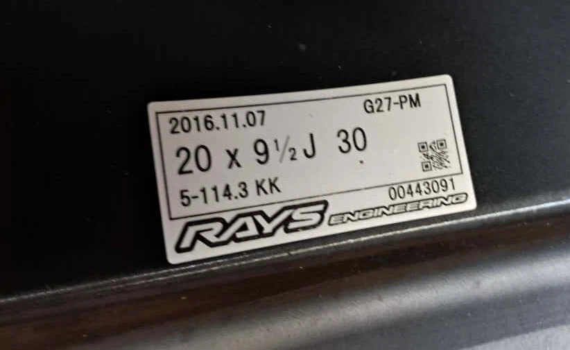 JDM RAYS VOLKRACING G27-PM FORGED 20x9.5J+30 9.5J+38 245/40R20 PCD114. No Tires - Image 9