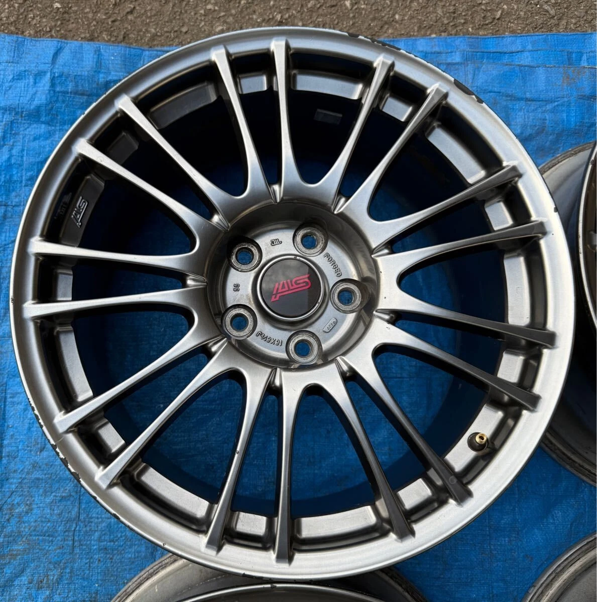 JDM Forging Subaru STI Genuine Option BBS RV739 18 8.5J +55 GVB GVF GR No Tires - Image 4