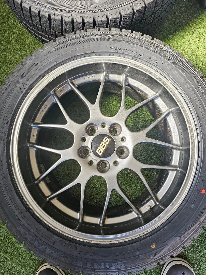 JDM One-time bumpy studless tire set 235/50r18 BBS RG R No Tires