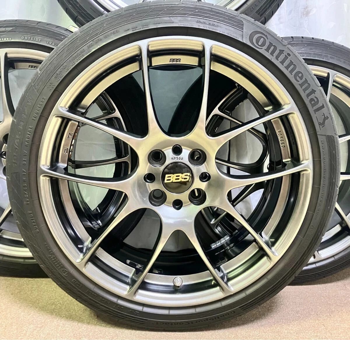 JDM Premium BBS Ultra-Lightweight Forged BBS RF500 17-inch Wheels with No Tires - Image 2