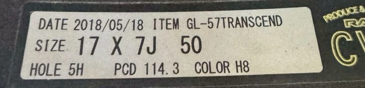 JDM Rare RAYS Gravillage ITS 57TRANSCEND 177J+50 PCD114.3 5-hole 5H Sw No Tires - Image 10