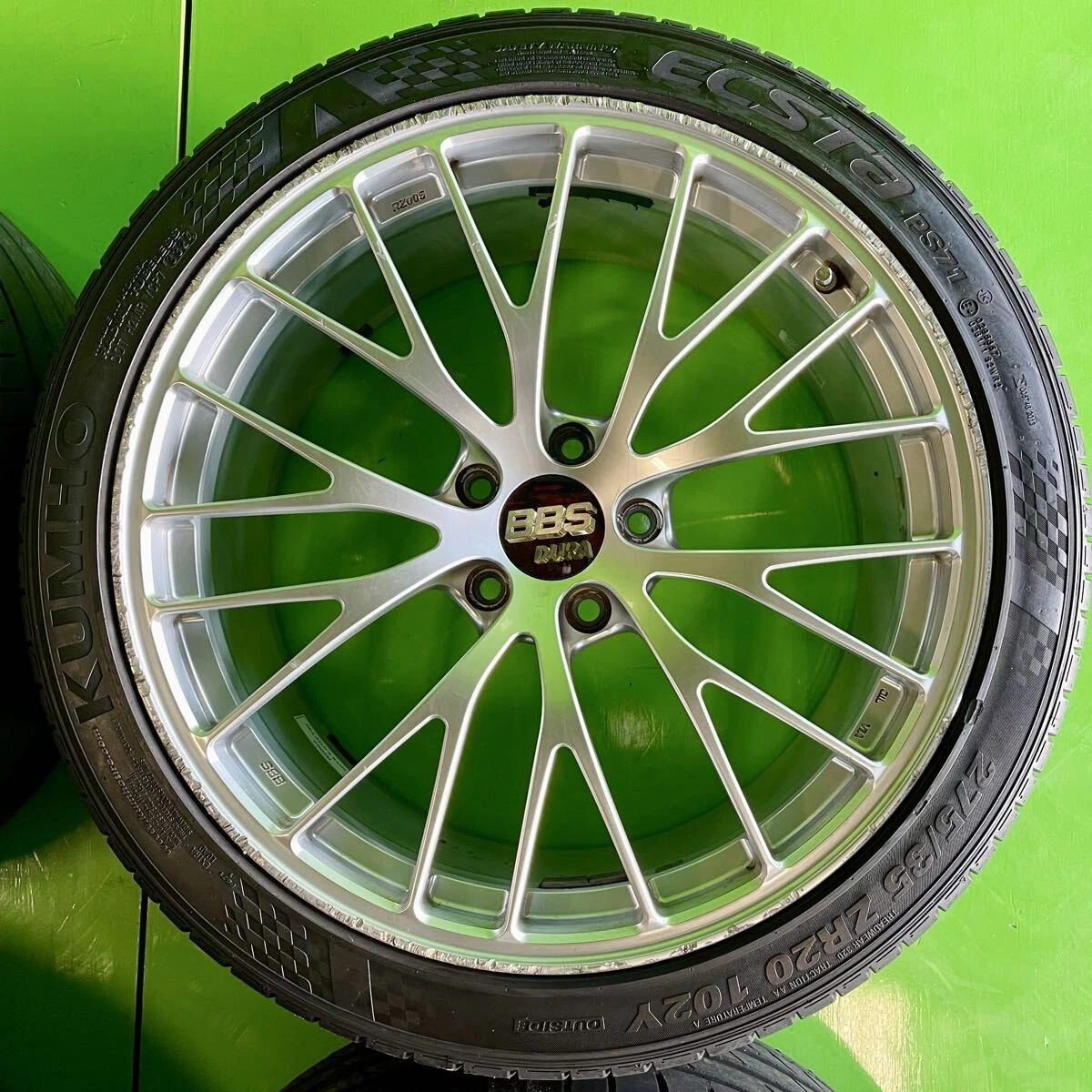 JDM NGT012 BBS Genuine Dura RZ004/RZ005 Wheels 20x8.5J +28 20x9.5J +40 No Tires - Image 5