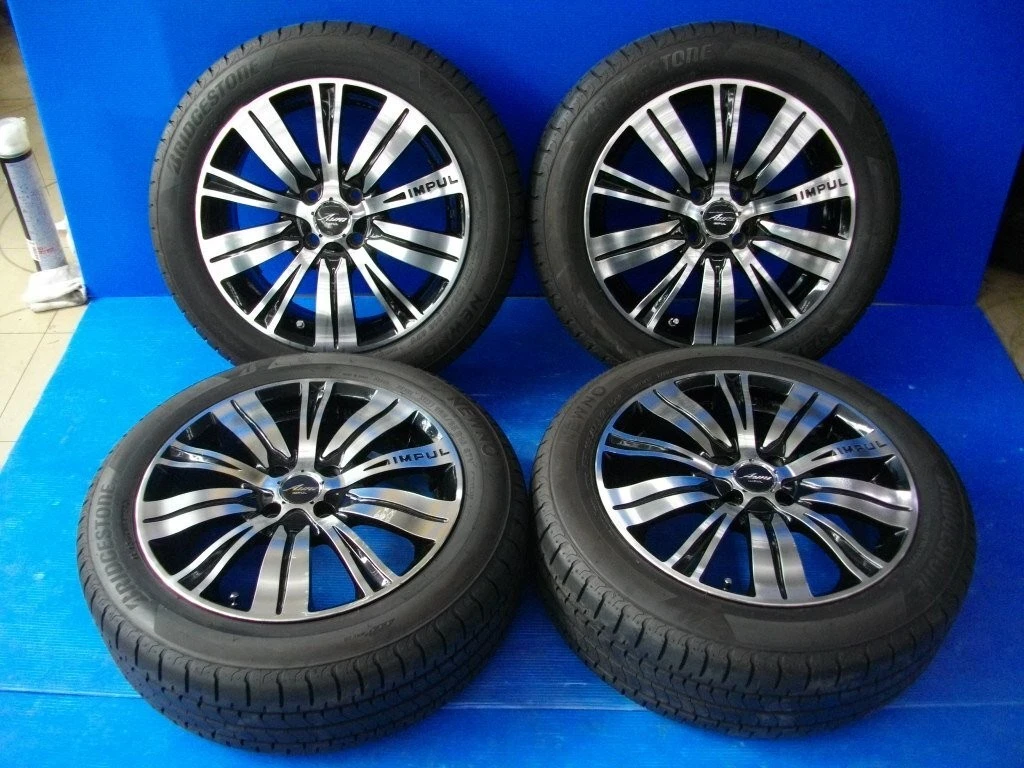 JDM H IMPUL AURA SX-20 166.5J +48 4H PCD100 BRIDGESTONE NEWNO 195/55R1 No Tires