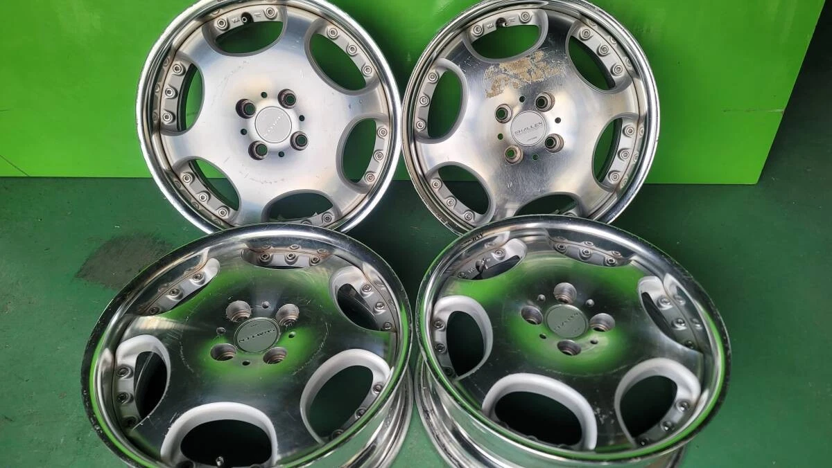 JDM ENKEI AME SHALLEN Used Aluminum Wheel 4Book 16x6J ET+45 100x4H No. No Tires