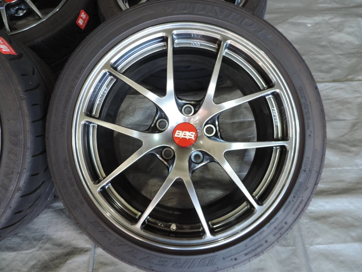 JDM Used BBS RI-A 025 wheels 189J+50 offset 5x120 bolt pattern Dunlop No Tires - Image 3