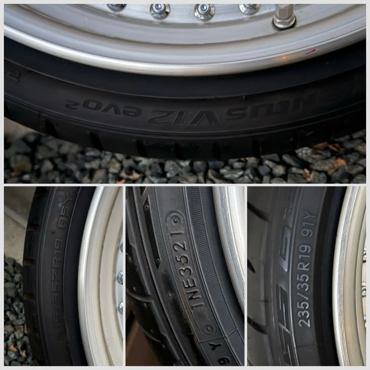 JDM Work Meister M1 199j+25 10j+25 wheels with different front and rea No Tires - Image 8