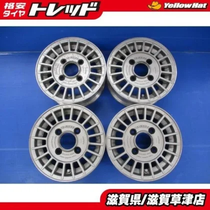 JDM 4Book Rare Old Car ALIPINE FIN RACING 104.0B +35 4H pcd100 Aluminu No Tires