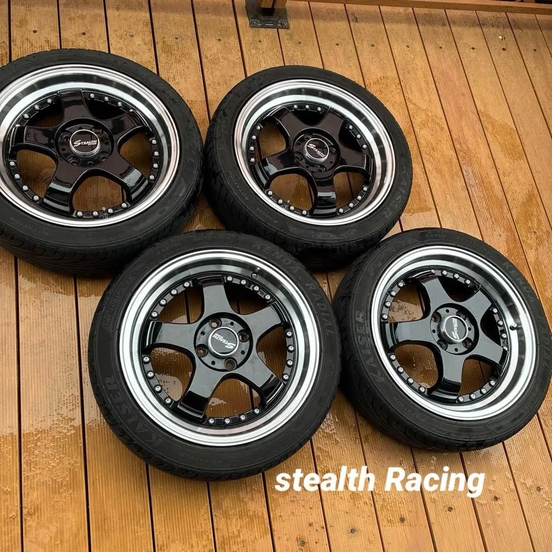 JDM STEALTH Racing 16 black wheel set No Tires