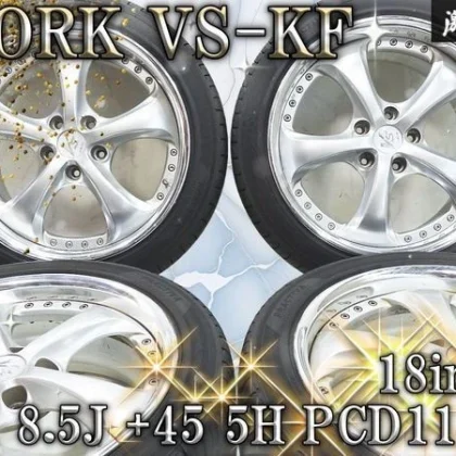 JDM Rare/Out of Print WORK VS-KF 188.5J +45 5-Lug PCD114.3 Wheels 225/ No Tires