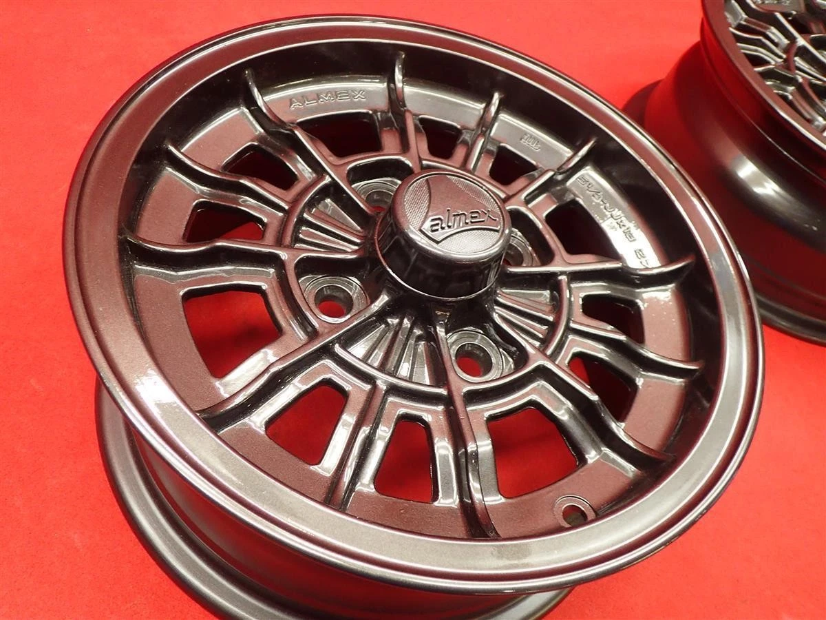 JDM Almex YSC 4Book 5.5J-13 PCD114.3 4-hole +27 hub 68 bluebar 510 whe No Tires - Image 5