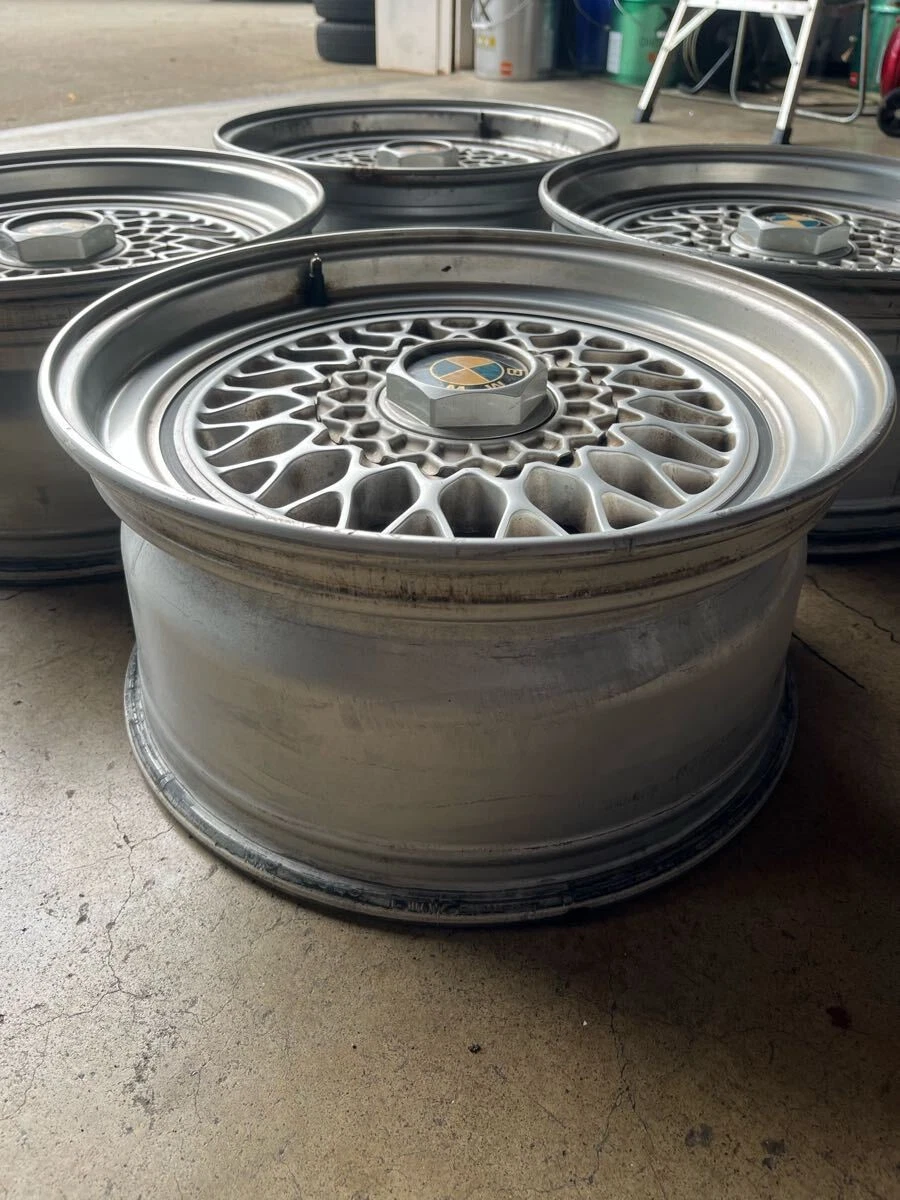 JDM BMW Genuine Wheels Old Car BBS? 16-inch 4Book Mesh Actual Measurem No Tires - Image 9