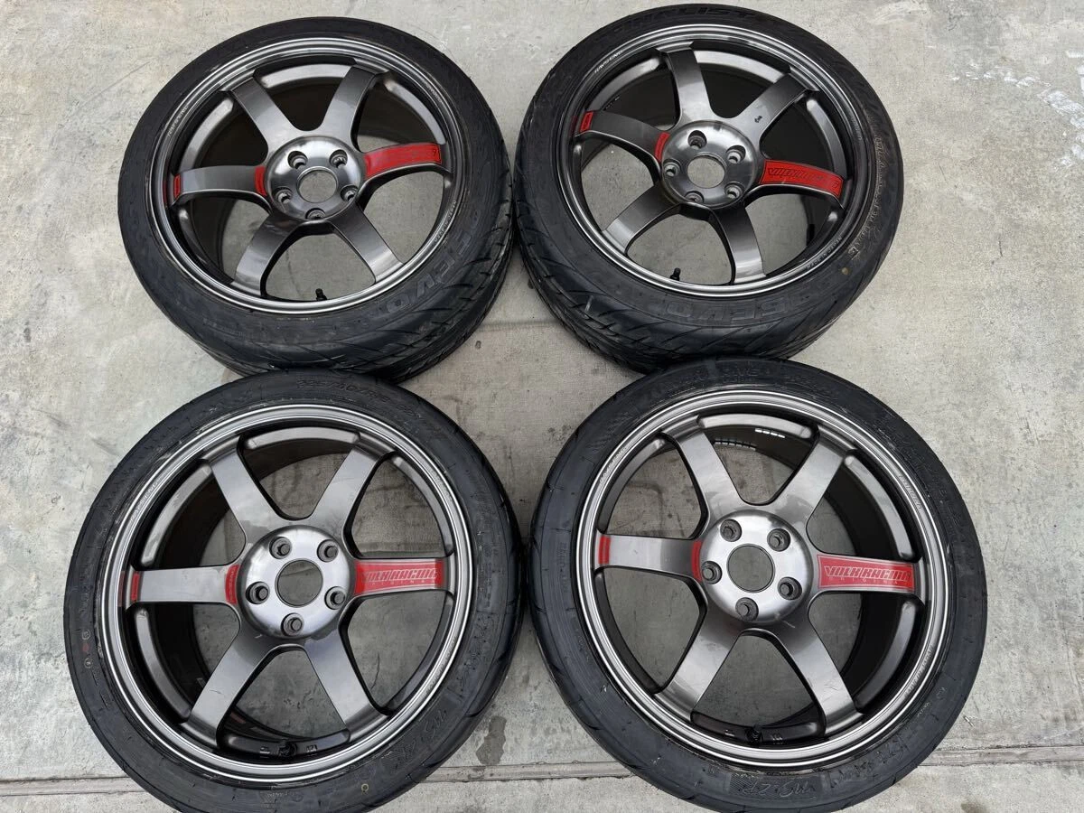 JDM TE37 SAGA SL 18inch 8.5J +45 PG 4Book NS2R FINALIST 225 45 18 PCD1 No Tires