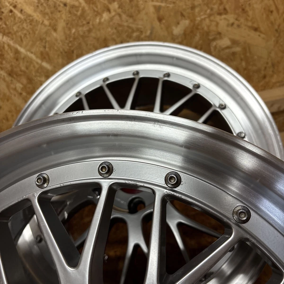 JDM Rare BBS forged LM wheels 18x8J+40/9J+42 114.3mm/5-lug for Mark II No Tires - Image 5