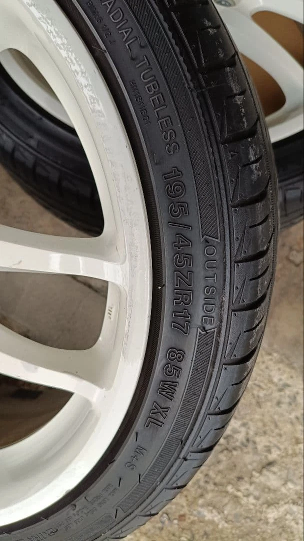 JDM Honda 17 Wheel Set Tire Groove No Tires - Image 6