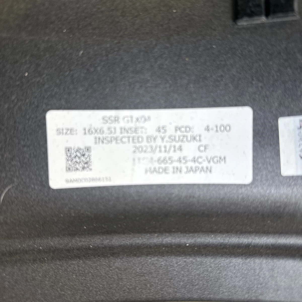 JDM SSR GTX04 6.5J +45 PCD100-4L 195/50R16 wheels for Vitz Yaris Aqua No Tires - Image 6