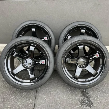 JDM NISMO LMGT4 1810.5J PCD114.3 +15 gloss black BNR34 BCNR33 BNR32 GT No Tires