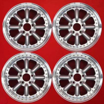 JDM Extremely hard to find used Black Racing BR R wheels 4Book 7/8J 16 No Tires