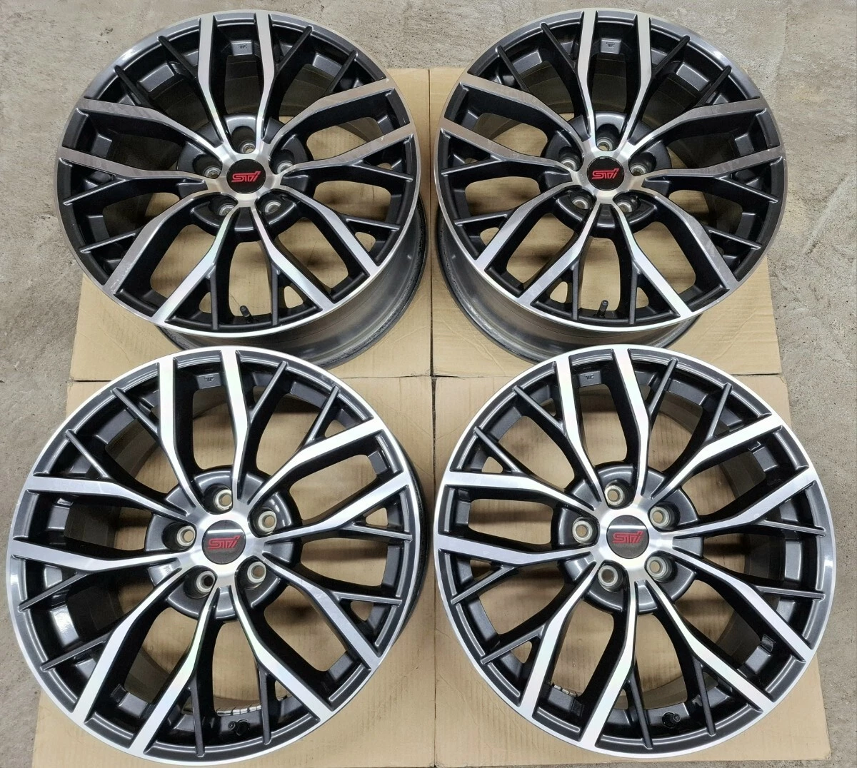 JDM Subaru WRX STI genuine 19 wheels 4Book 8.5J final model Levorg S4 No Tires