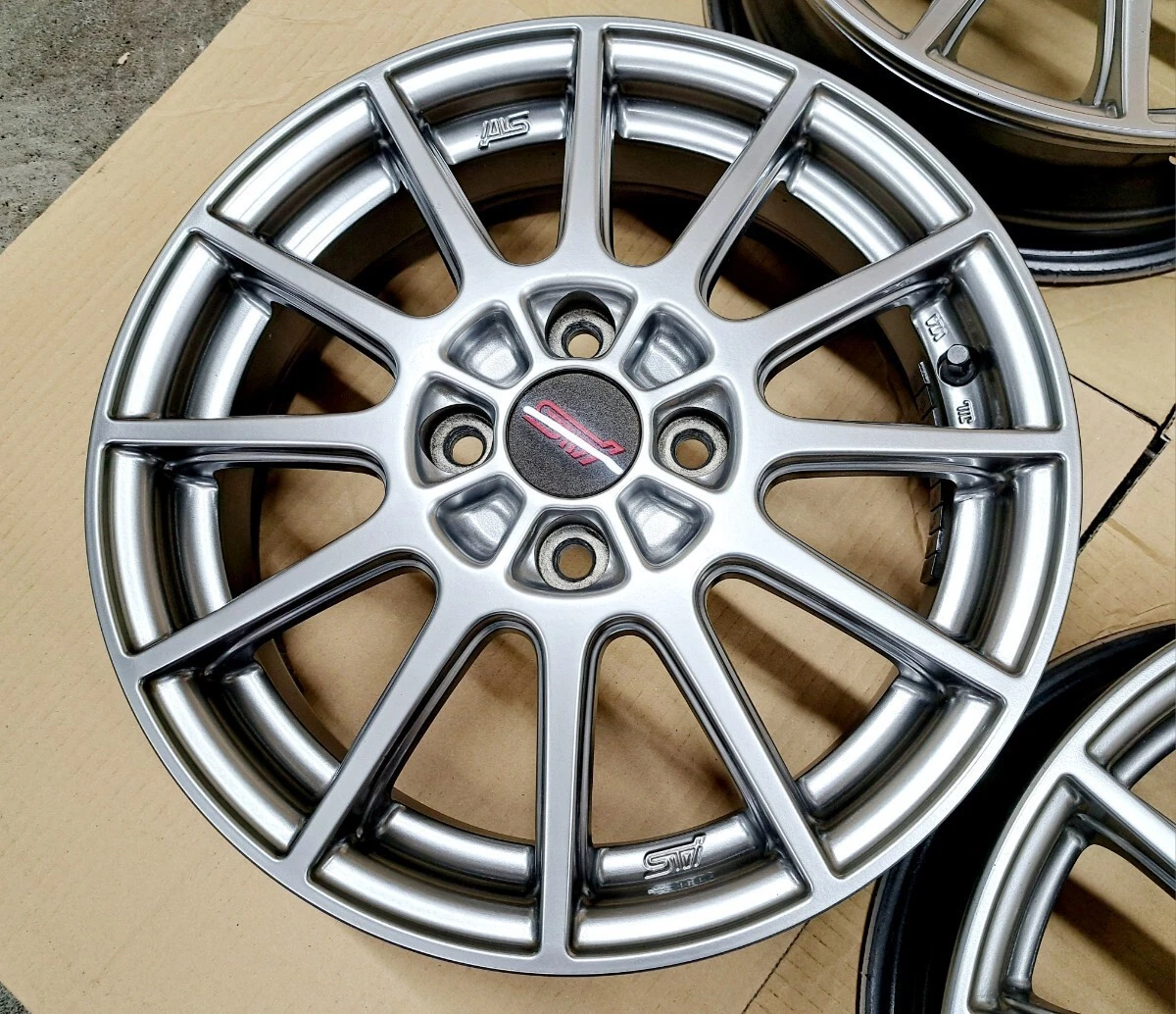 JDM Superb Condition Subaru Stella STI Genuine Option 15 Wheels 4-Pack No Tires - Image 9