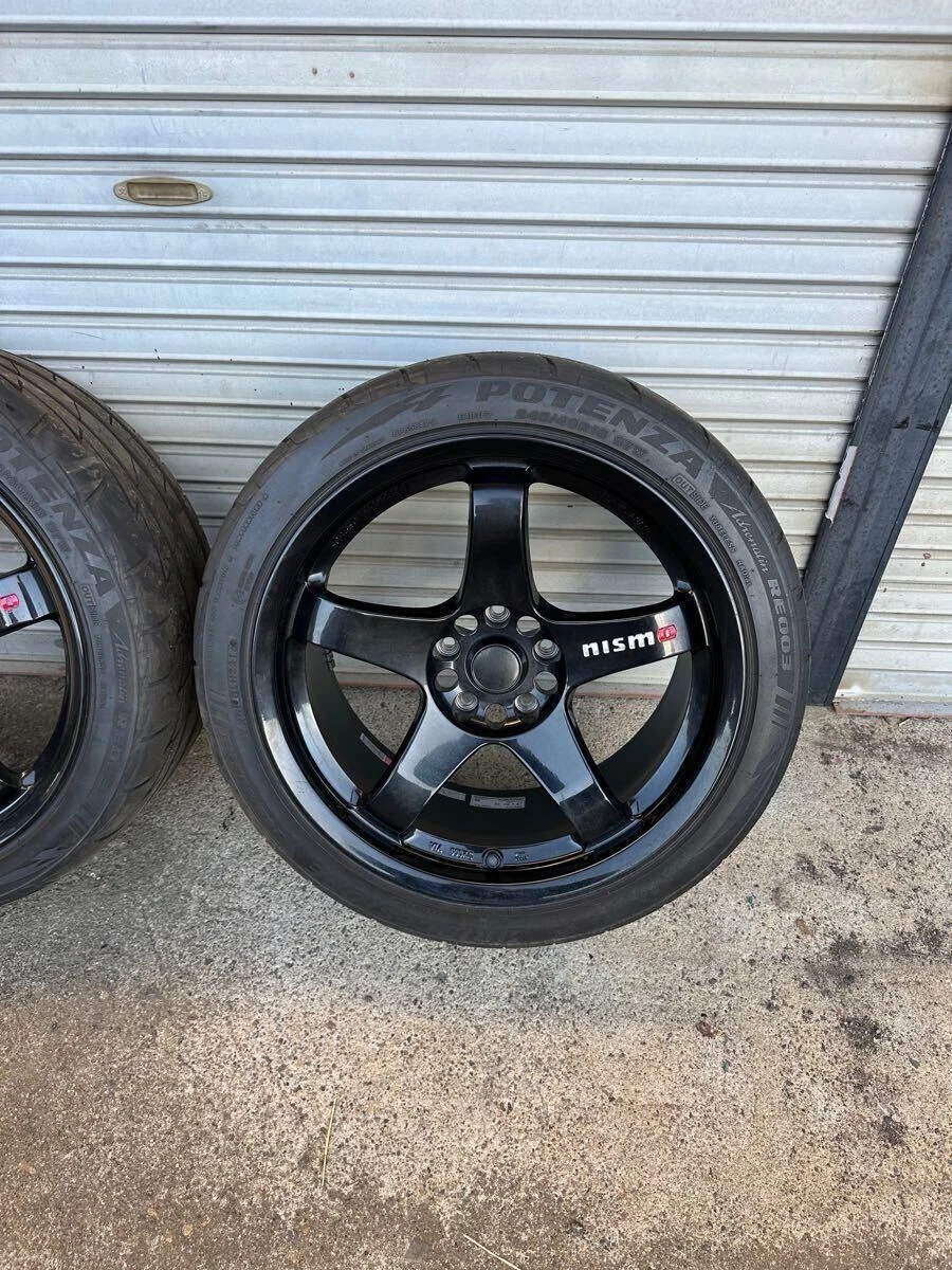 JDM RAYS Nismo LMGT4 2Wheels no tires 18x9+22 5x114.3 Black Good Condition - Image 3
