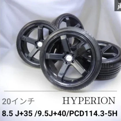 JDM No distortion. HYPERION 208.5J +35 9.5J +40 PCD114.3 5-lug wheels. No Tires