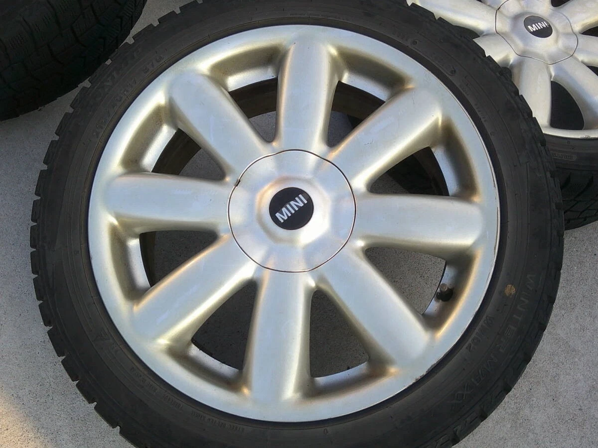 JDM Genuine BMW Mini 17 Aluminum Wheels 4-Bolt Pattern 7J x 17 +48 PCD No Tires - Image 4