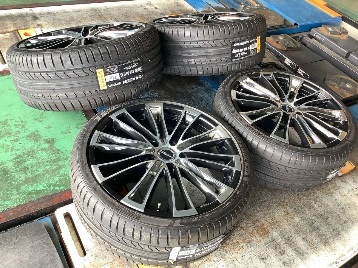 JDM Used Weds ZEA 19x8J 5H 114.3 +50 4Book 235/35R19 Odyssey Tires for No Tires - Image 10