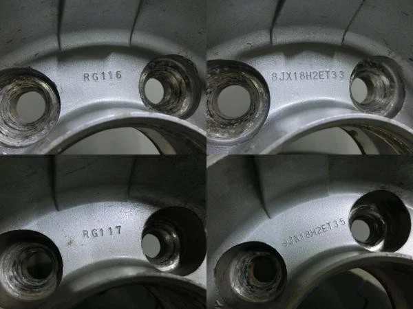 JDM Used BBS RG116/RG117 wheels 188J 9J 5-114.3 offset with 235/50R18 No Tires - Image 8