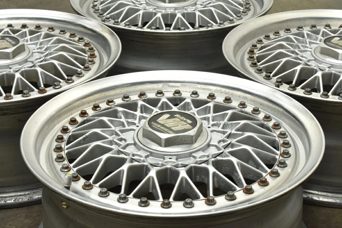 JDM Used RAYS 4Book Wheel Set 156.5J x 15 +44 PCD 114.3 Wheels only No Tires - Image 3