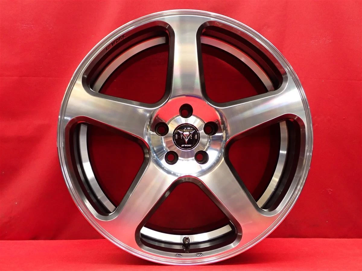 JDM Used WORK RYVER Raybar S005 wheels 4Book 8.5J 20PCD114.3 5x114.3 b No Tires - Image 5