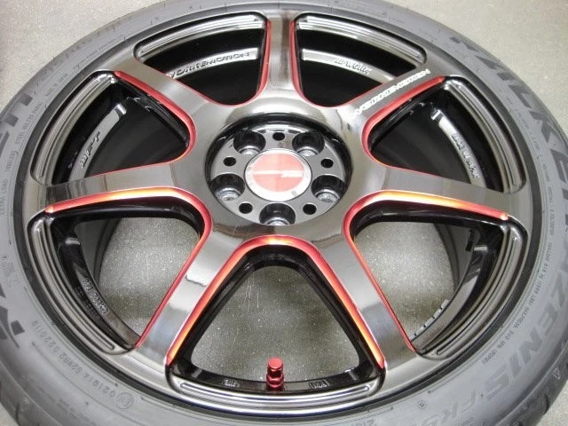 JDM Used Work Emotion T7R 17 & AZENIS FK520L 215/45R17 4-Pack tires fo No Tires - Image 5