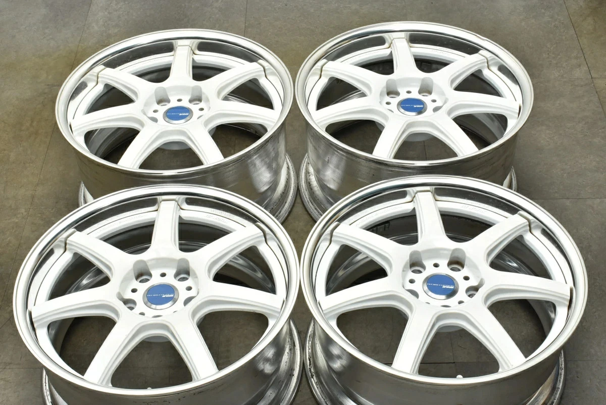 JDM Used WORK 4Book Wheel Set 188.5J x 18 +38 PCD 120 Wheels only No Tires - Image 2