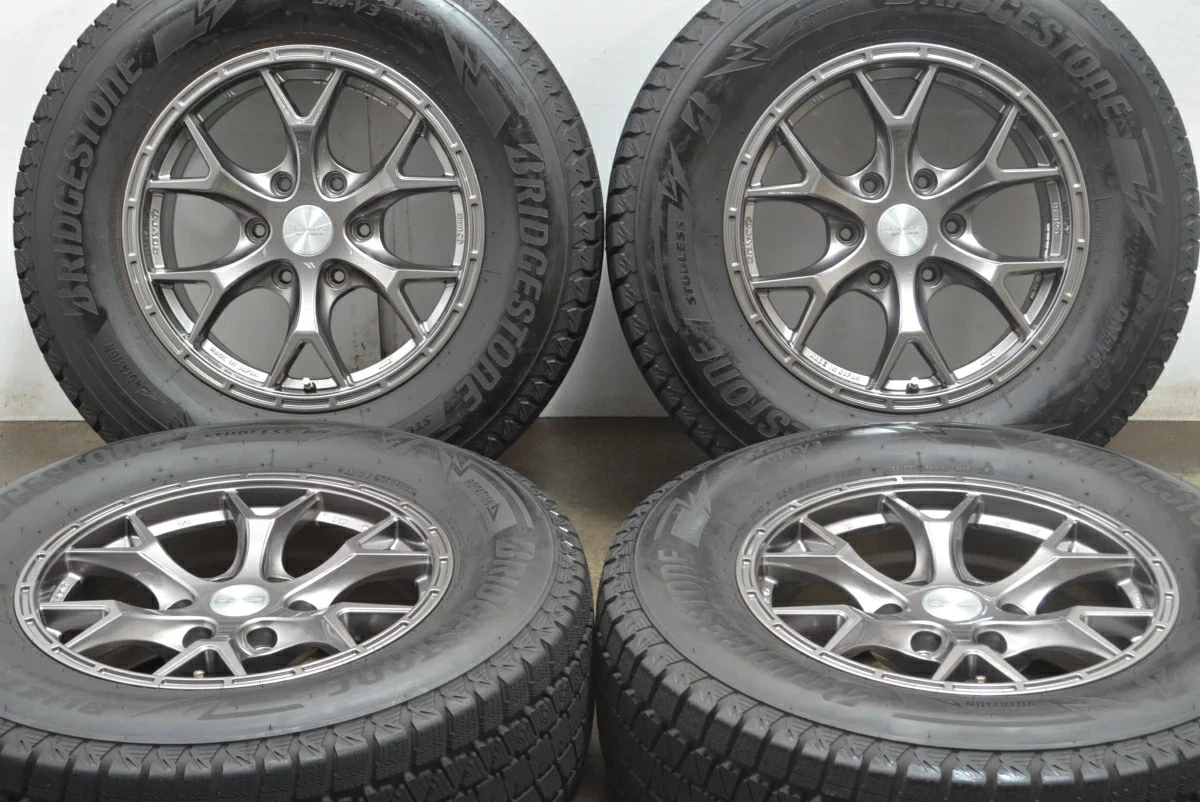 JDM Used JAOS 4-Book Wheel Set 177.5J x 17 +25 PCD 139.7 265/65R17 112 No Tires - Image 2