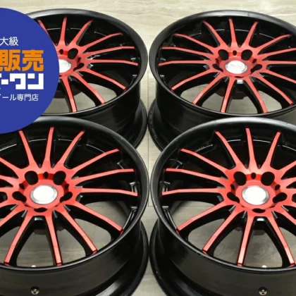 JDM Used WORK 4Book Wheel Set 188.5J x 18 +28 PCD 114.3 Wheels only No Tires