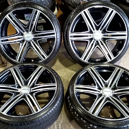 JDM Used set WALD/MAHORA 11CLS-EXE225/35R20 Lowdown 200 series Hiace e No Tires