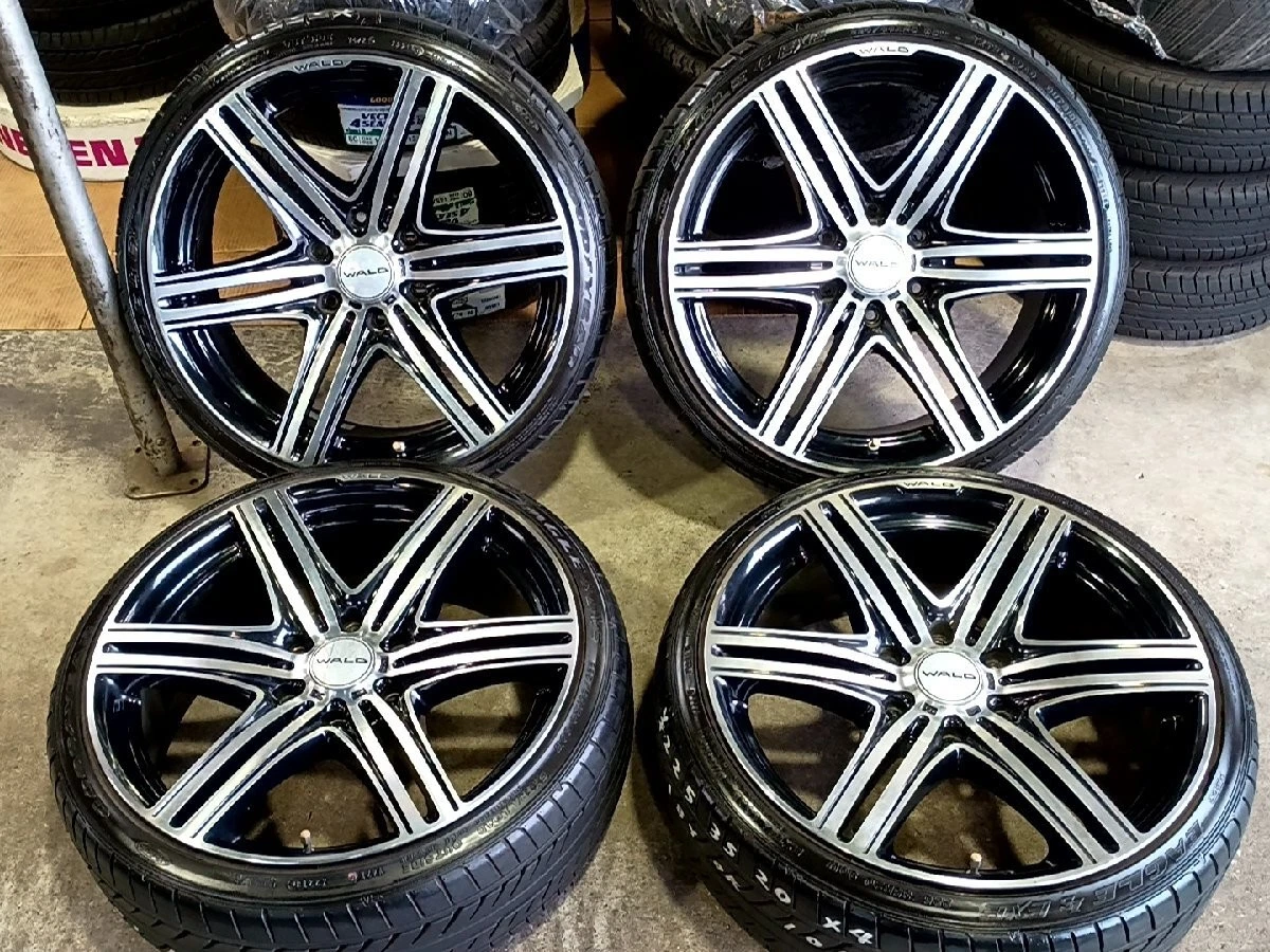 JDM Used set WALD/MAHORA 11CLS-EXE225/35R20 Lowdown 200 series Hiace e No Tires