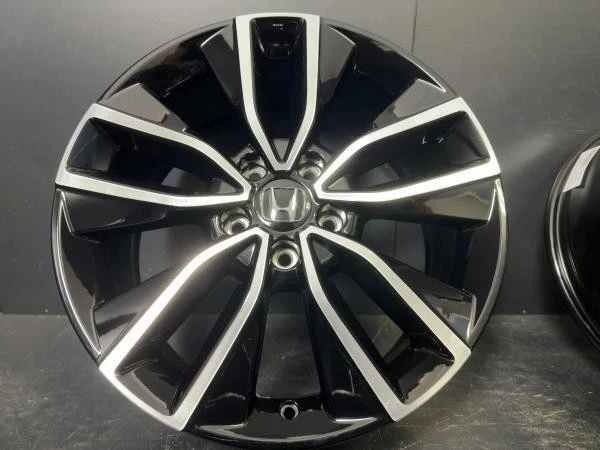 JDM Used set of 4 Honda Vezel genuine 7.5J-18 +55 114.3 5H black polis No Tires - Image 2