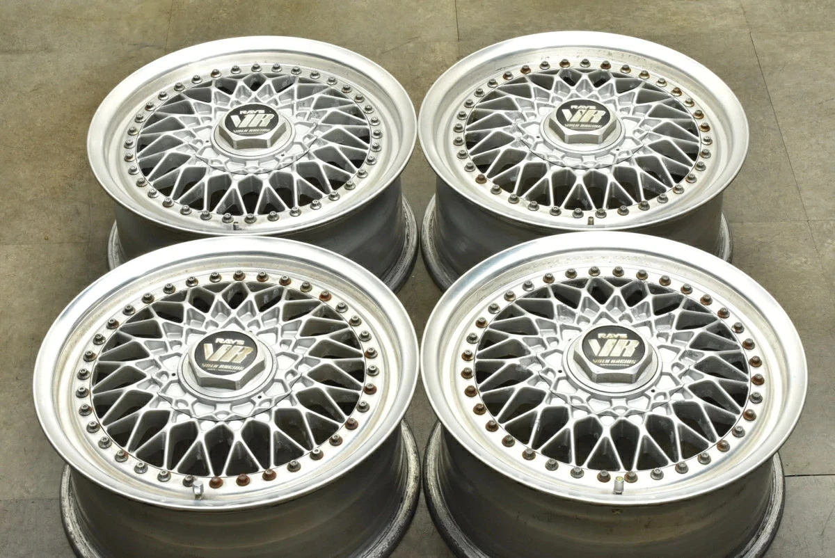 JDM Used RAYS 4Book Wheel Set 156.5J x 15 +44 PCD 114.3 Wheels only No Tires - Image 2