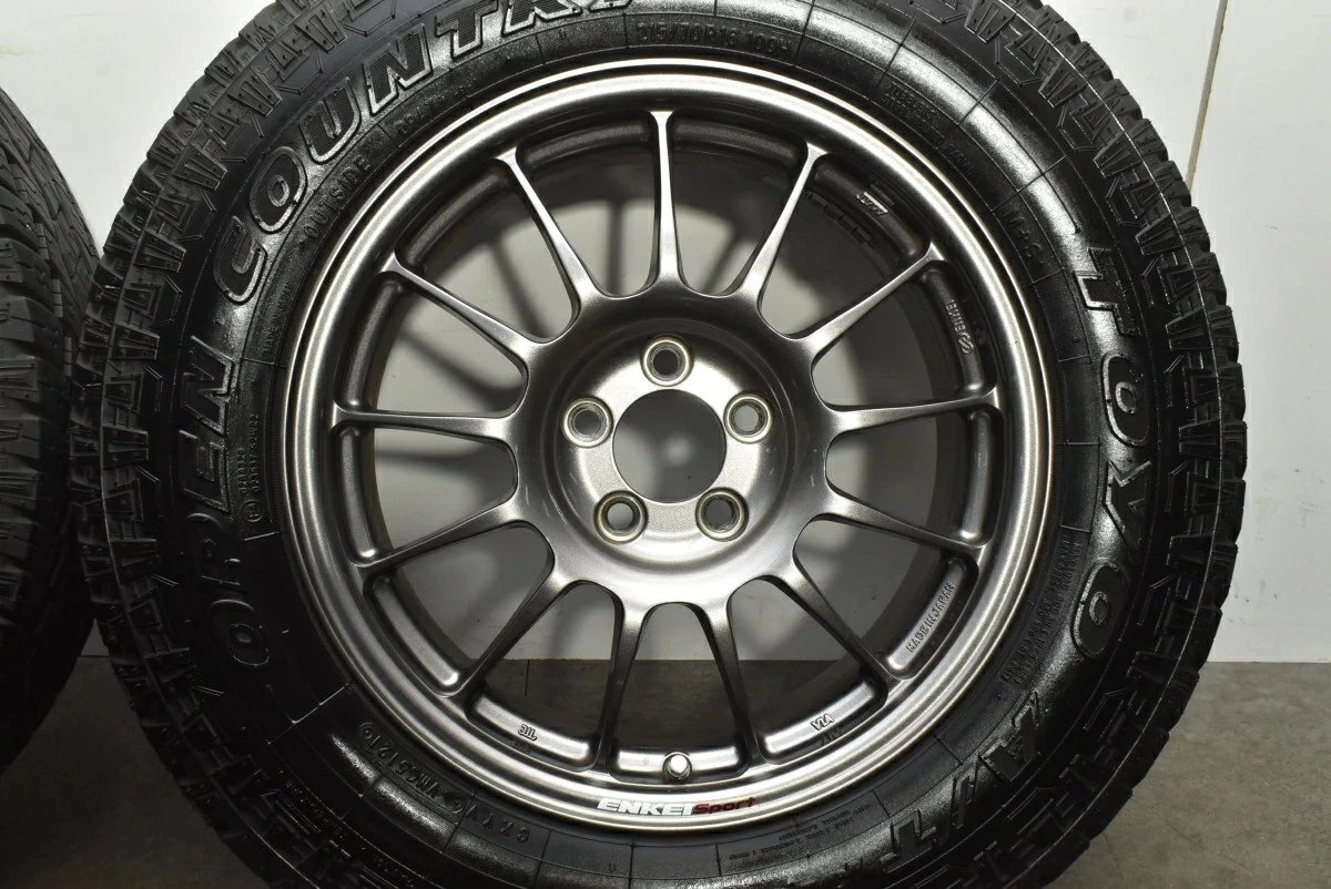 JDM Used ENKEI 4-Book Set 167.0J x 16 +48 PCD 100 215/70R16 100H with No Tires - Image 7